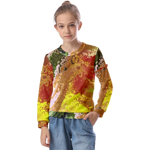 Fraction Space 3 Kids  Long Sleeve Tee With Frill  by PatternFactory