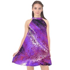 Fraction Space 4 Halter Neckline Chiffon Dress  by PatternFactory