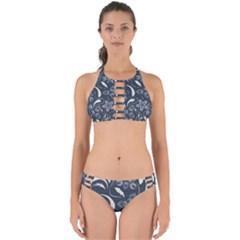 Folk Flowers Pattern  Perfectly Cut Out Bikini Set by Eskimos