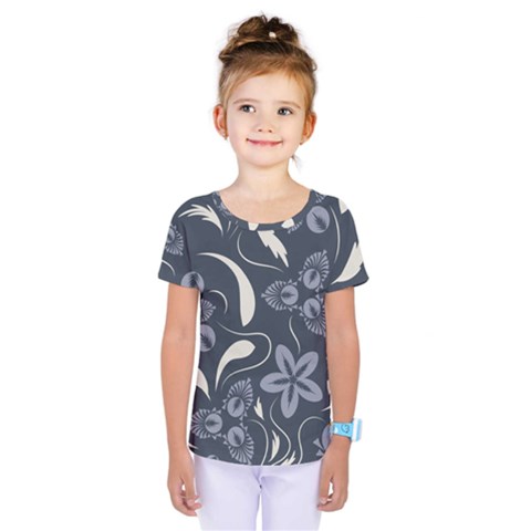 Folk Flowers Pattern  Kids  One Piece Tee by Eskimos