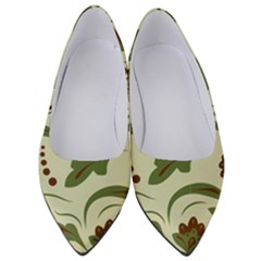 Folk Flowers Pattern  Women s Low Heels by Eskimos