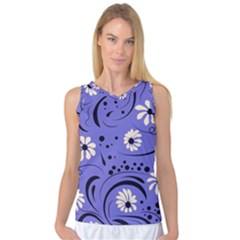 Folk Flowers Pattern  Women s Basketball Tank Top by Eskimos