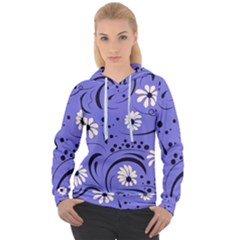 Folk Flowers Pattern  Women s Overhead Hoodie by Eskimos