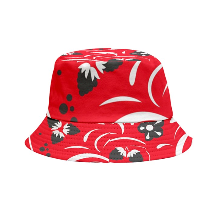 Folk flowers pattern  Inside Out Bucket Hat