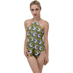 Memphis-seamless4-[converted5]redbubble8192 Go With The Flow One Piece Swimsuit by elchino