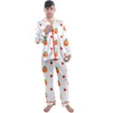 White and Red Legacy Peaches Men s Satin Pajamas Set View1