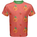 Orange and Green Legacy Peaches Men s Cotton T-Shirt View1