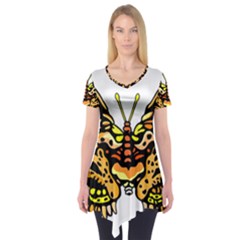 Bigcat Butterfly Short Sleeve Tunic  by IIPhotographyAndDesigns