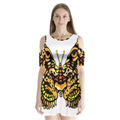 Bigcat Butterfly Shoulder Cutout Velvet One Piece by IIPhotographyAndDesigns