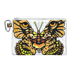 Bigcat Butterfly Canvas Cosmetic Bag (large) by IIPhotographyAndDesigns