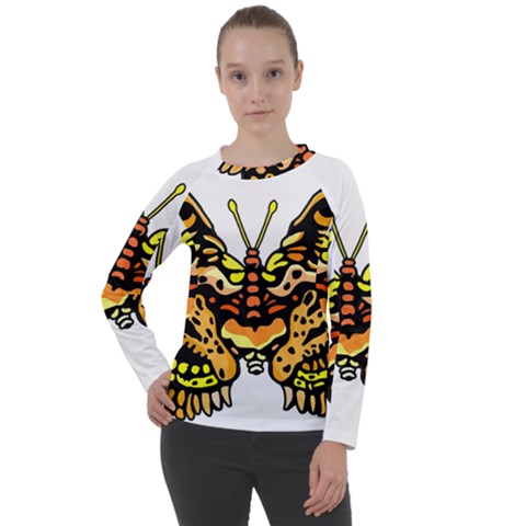 Bigcat Butterfly Women s Long Sleeve Raglan Tee by IIPhotographyAndDesigns