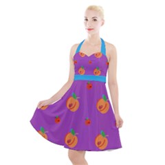 Purple Spanked Peach Halter Dress by SpankoGoods