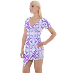 Pattern 6-21-5a Short Sleeve Asymmetric Mini Dress by PatternFactory