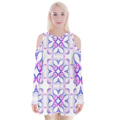 Pattern 6-21-5a Velvet Long Sleeve Shoulder Cutout Dress by PatternFactory