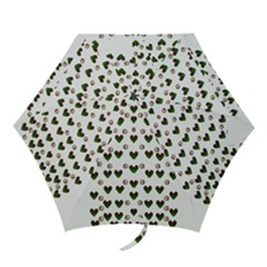Hearts And Pearls For Love And Plants For Peace Mini Folding Umbrellas