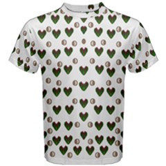 Hearts And Pearls For Love And Plants For Peace Men s Cotton Tee