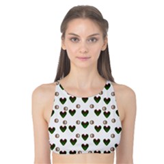 Hearts And Pearls For Love And Plants For Peace Tank Bikini Top