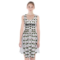 Hearts And Pearls For Love And Plants For Peace Racerback Midi Dress