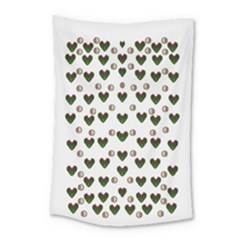 Hearts And Pearls For Love And Plants For Peace Small Tapestry