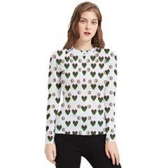 Hearts And Pearls For Love And Plants For Peace Women s Long Sleeve Rash Guard