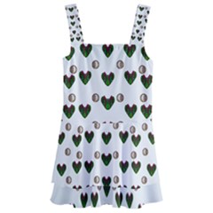 Hearts And Pearls For Love And Plants For Peace Kids  Layered Skirt Swimsuit