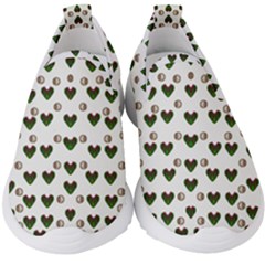 Hearts And Pearls For Love And Plants For Peace Kids  Slip On Sneakers