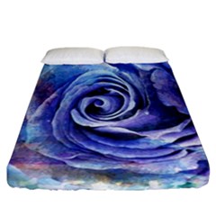 Watercolor-rose-flower-romantic Fitted Sheet (california King Size)