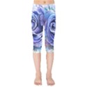 Watercolor-rose-flower-romantic Kids  Capri Leggings  View1