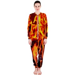 Fire-burn-charcoal-flame-heat-hot Onepiece Jumpsuit (ladies)  by Sapixe