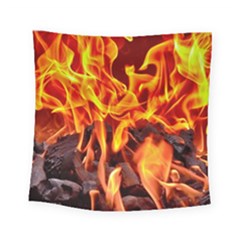 Fire-burn-charcoal-flame-heat-hot Square Tapestry (small) by Sapixe