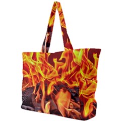 Fire-burn-charcoal-flame-heat-hot Simple Shoulder Bag by Sapixe