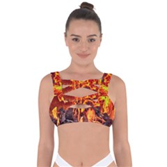Fire-burn-charcoal-flame-heat-hot Bandaged Up Bikini Top