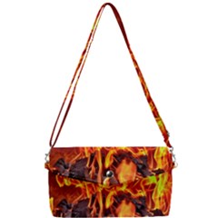 Fire-burn-charcoal-flame-heat-hot Removable Strap Clutch Bag by Sapixe