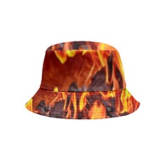 Fire-burn-charcoal-flame-heat-hot Inside Out Bucket Hat (kids)