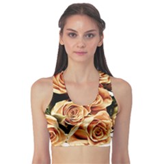 Roses-flowers-bouquet-rose-bloom Sports Bra by Sapixe