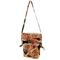 Roses-flowers-bouquet-rose-bloom Folding Shoulder Bag