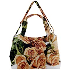 Roses-flowers-bouquet-rose-bloom Double Compartment Shoulder Bag
