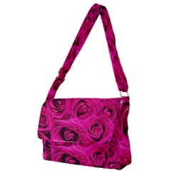 Pink-flowers-roses-background Full Print Messenger Bag (s)