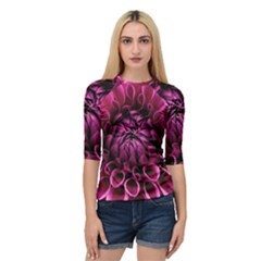 Dahlia-flower-purple-dahlia-petals Quarter Sleeve Raglan Tee