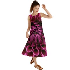 Dahlia-flower-purple-dahlia-petals Summer Maxi Dress