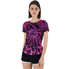 Dahlia-flower-purple-dahlia-petals Back Cut Out Sport Tee