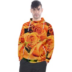 Roses-flowers-orange-roses Men s Pullover Hoodie