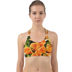 Roses-flowers-orange-roses Back Web Sports Bra