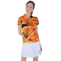 Roses-flowers-orange-roses Women s Polo Tee