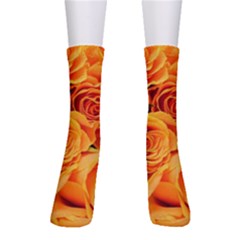 Roses-flowers-orange-roses Men s Crew Socks