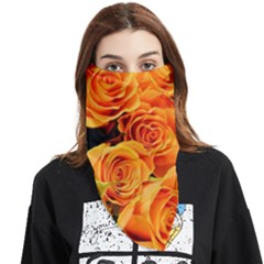 Roses-flowers-orange-roses Face Covering Bandana (Triangle)