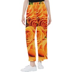 Roses-flowers-orange-roses Women s Pants 