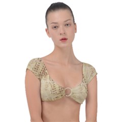 Music-melody-old-fashioned Cap Sleeve Ring Bikini Top