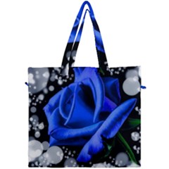 Blue-rose-rose-rose-bloom-blossom Canvas Travel Bag