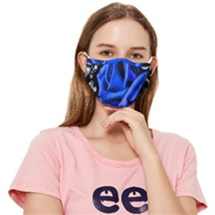 Blue-rose-rose-rose-bloom-blossom Fitted Cloth Face Mask (adult)